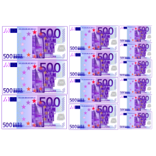 6500EuroZ bancnote Euro de 500 de ,ai multe dimensiuni imagine comestibila din zahar 29x20cm